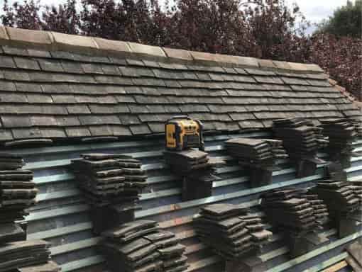 This is a photo of Roof being repaired in Dover Kent. Works carried out by Dover Roofers